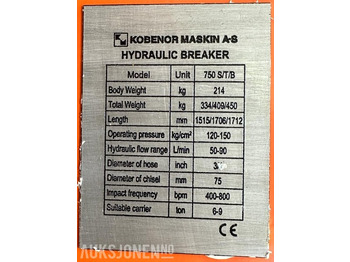 Nieuw Hydraulische hamer NY KM 750 Pigghammer s40/s50 CE merket FABRIKKGARANTI: afbeelding 3