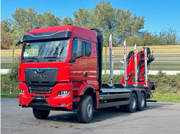 Houttransport, Kraanwagen MAN TGX 33.510 6X4 BL Euro6e  EPSILON 150 Z: afbeelding 2