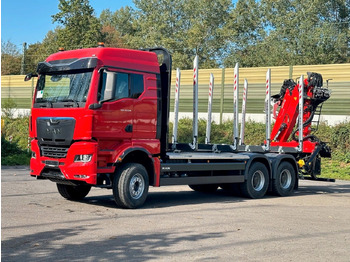 Houttransport, Kraanwagen MAN TGX 33.510 6X4 BL Euro6e  EPSILON 150 Z: afbeelding 3