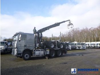 Kraanwagen DAF XF 105.510 6x4 + Loglift F281S83 crane / timber truck + dolly: afbeelding 3
