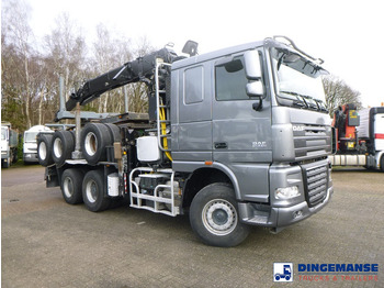 Kraanwagen DAF XF 105.510 6x4 + Loglift F281S83 crane / timber truck + dolly: afbeelding 2