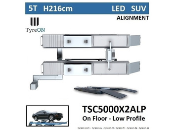 Werkplaats toebehoor TSC5000X2A LP wheel alignment lift - On floor - Free wheel lifting system - 5.2 m lightened runways (76 cm wide) - Low profile - 5T: afbeelding 2
