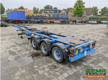 Containertransporter/ Wissellaadbak oplegger Krone SD 27 3-Assen BPW DrumBrakes - 5280kg - 1x 20FT 2x 20FT 30FT 40FT (O1867): afbeelding 2