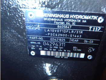 Hydraulische pomp voor Bouwmachine Brueninghaus Hydromatik LA10VO71DFLR/31R-PSC42N00-S1463 -: afbeelding 3