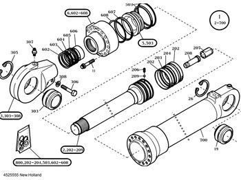 Hydraulische cilinder NEW HOLLAND