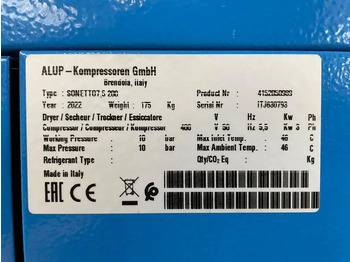 Nieuw Luchtcompressor Alup Sonetto 7.5 + 200 Elektrische Schroefcompressor 5.5 kw 780 L / min 10 Bar: afbeelding 3