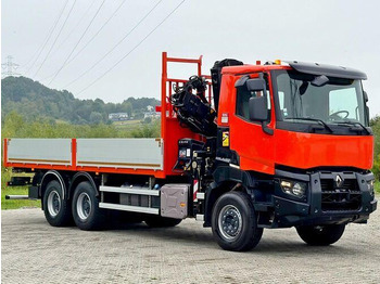 Kipper vrachtwagen, Kraanwagen Renault K 380 * HIAB 166 BS-3 HIDUO + FUNK* 6x4: afbeelding 4