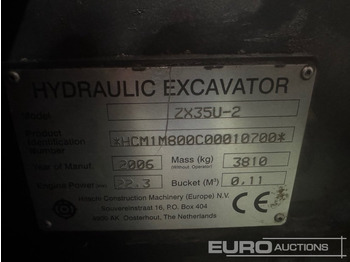 Minigraafmachine HITACHI ZX35