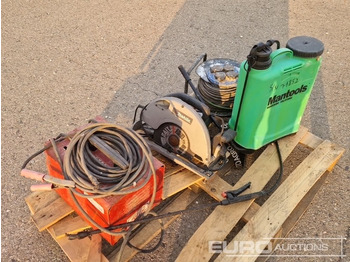 Bouwmaterieel Pallet of Welding Machine, Circular Saw, Cable Reel, Backpack Sprayer: afbeelding 3