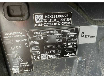 Elektrische heftruck Linde E20L-02: afbeelding 4