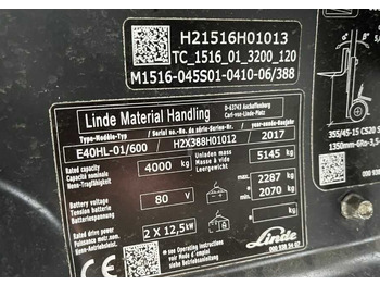 Elektrische heftruck LINDE E