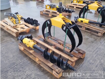 Aanbouwdeel voor Graafmachine Unused JPC 200mm Hydraulic Auger Flight & Drive 25mm Pin to suit Mini Excavator, Hydraulic Rotating Wood Grab to suit Crane: afbeelding 3