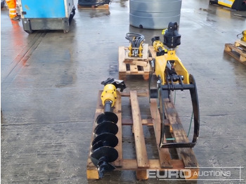 Aanbouwdeel voor Graafmachine Unused JPC 200mm Hydraulic Auger Flight & Drive 25mm Pin to suit Mini Excavator, Hydraulic Rotating Wood Grab to suit Crane: afbeelding 4