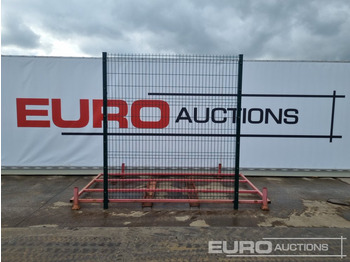 Bouwmaterieel Unused Galvanised & Powder Coated Heavy Duty (5mm) Wire Mesh Fencing, 25 x H2.4m x W2.2m Panels, 26 x 60mm x 60mm x3m Posts, with Fittings (Green): afbeelding 2