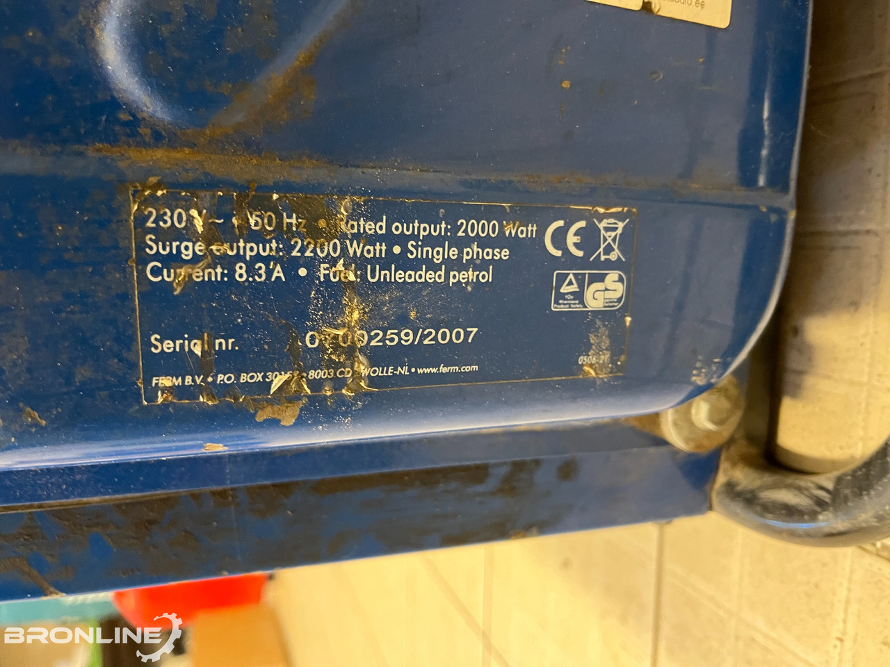 2007 Ferm FGG-2000N Elektrigeneraator - Industrie generator: afbeelding 5 2007 Ferm FGG-2000N Elektrigeneraator - Industrie generator: afbeelding 5