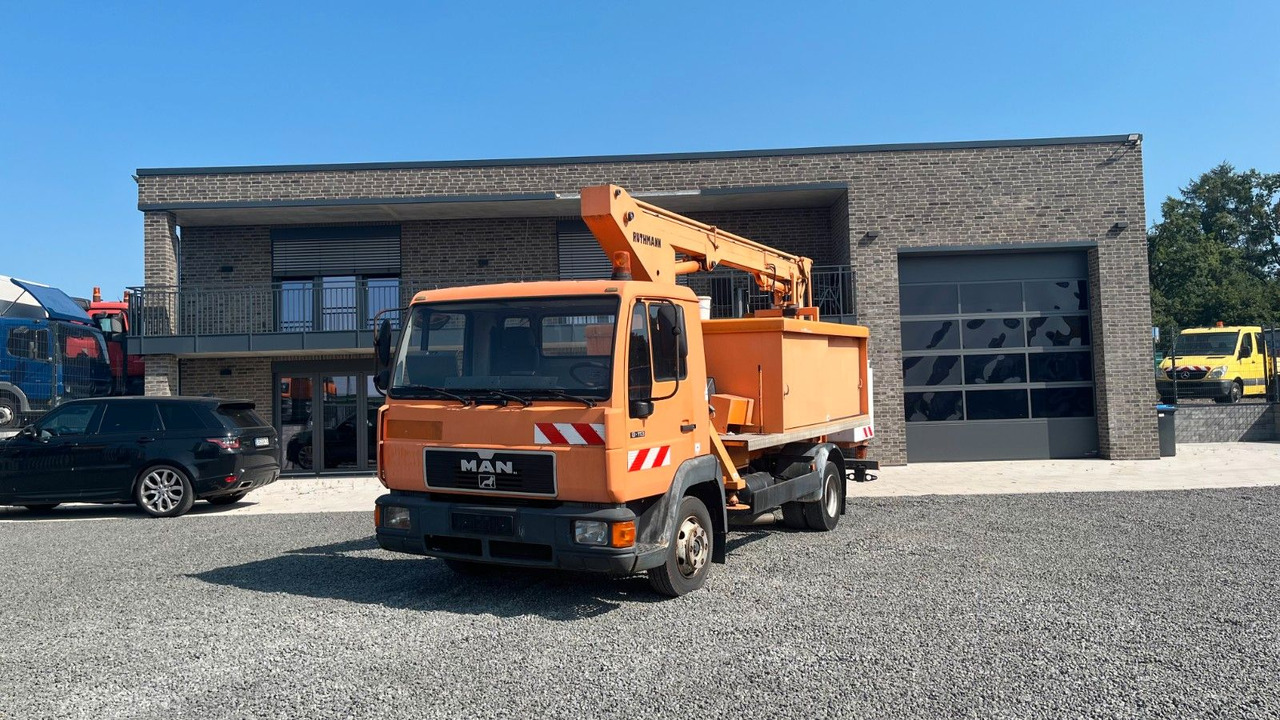 MAN 8.113 Steiger Hubarbeitsbühne Ruthmann MAN 8.113 Steiger Hubarbeitsbühne Ruthmann - Vrachtwagen hoogwerker, Bedrijfswagen: afbeelding 1 MAN 8.113 Steiger Hubarbeitsbühne Ruthmann MAN 8.113 Steiger Hubarbeitsbühne Ruthmann - Vrachtwagen hoogwerker, Bedrijfswagen: afbeelding 1