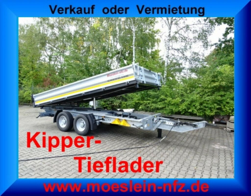 Möslein 13 t Tandem 3- Seitenkipper Tieflader-- Neufahr - Kipper aanhangwagen: afbeelding 1 Möslein 13 t Tandem 3- Seitenkipper Tieflader-- Neufahr - Kipper aanhangwagen: afbeelding 1