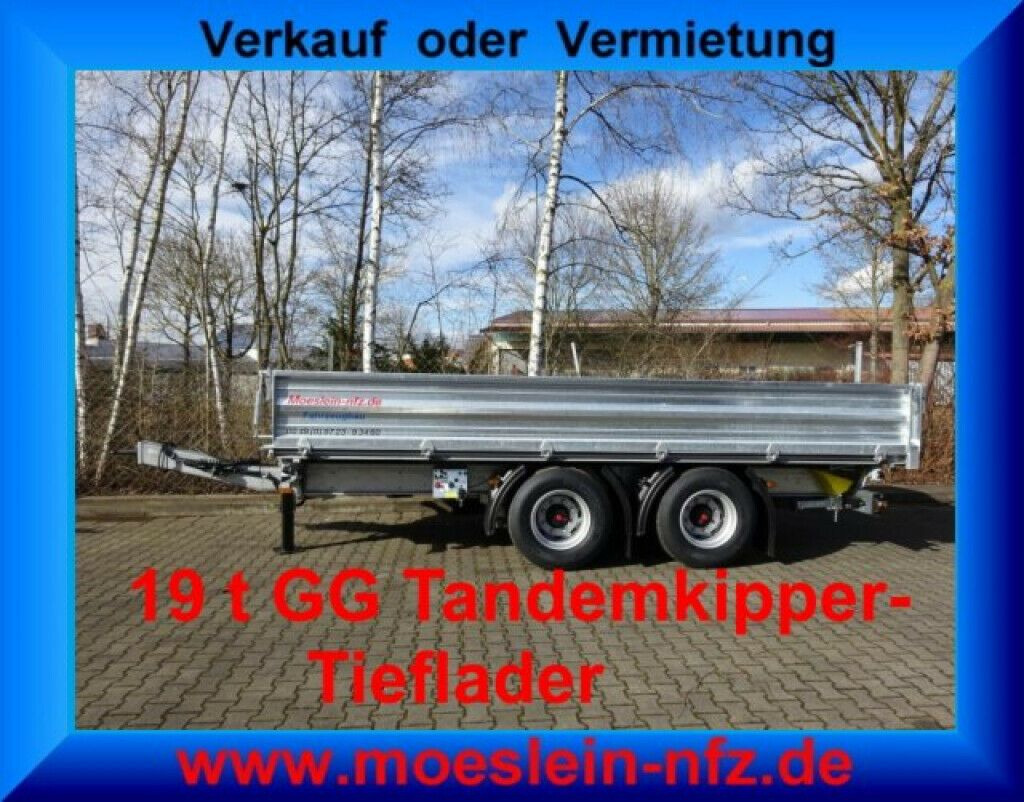 Möslein 19 t Tandem- 3 Seiten- Kipper Tieflader-- Neufa - Kipper aanhangwagen: afbeelding 1 Möslein 19 t Tandem- 3 Seiten- Kipper Tieflader-- Neufa - Kipper aanhangwagen: afbeelding 1