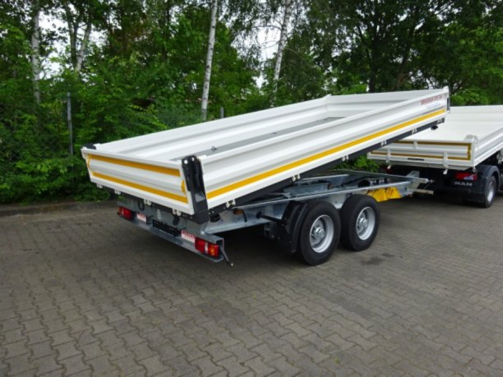 Nieuw Kipper aanhangwagen Möslein TTD 11 Weiß  neuer Tandem 3- Seitenkipper Tieflader-- Neufahrzeug --: afbeelding 9