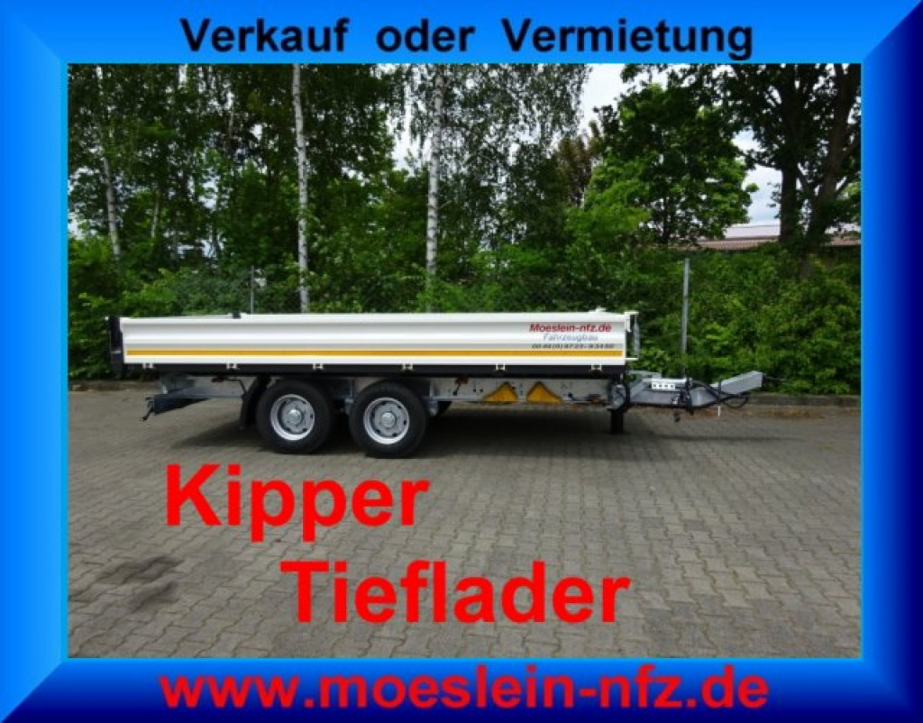 Nieuw Kipper aanhangwagen Möslein TTD 11 Weiß  neuer Tandem 3- Seitenkipper Tieflader-- Neufahrzeug --: afbeelding 7