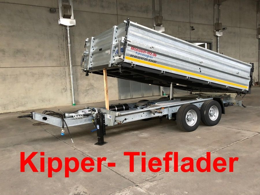Möslein TTD13- BA Verzinkt 13 t Tandem Kipper Tiefladermit Bordwand- Aufsatz-- Neufahrzeug -- - Kipper aanhangwagen: afbeelding 1 Möslein TTD13- BA Verzinkt 13 t Tandem Kipper Tiefladermit Bordwand- Aufsatz-- Neufahrzeug -- - Kipper aanhangwagen: afbeelding 1