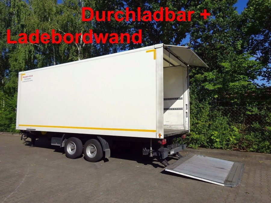 Gesloten aanhangwagen Tandemkoffer, Ladebordwand + Durchladbar: afbeelding 1