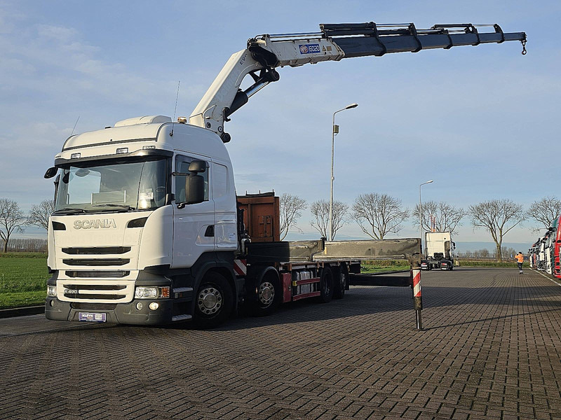Scania R490 - Vrachtwagen met open laadbak, Kraanwagen: afbeelding 1 Scania R490 - Vrachtwagen met open laadbak, Kraanwagen: afbeelding 1