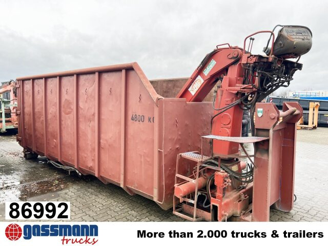 Abrollcontainer mit Kran, HMF 1144 K1 TS, 21m³ - Haakarm container: afbeelding 1 Abrollcontainer mit Kran, HMF 1144 K1 TS, 21m³ - Haakarm container: afbeelding 1