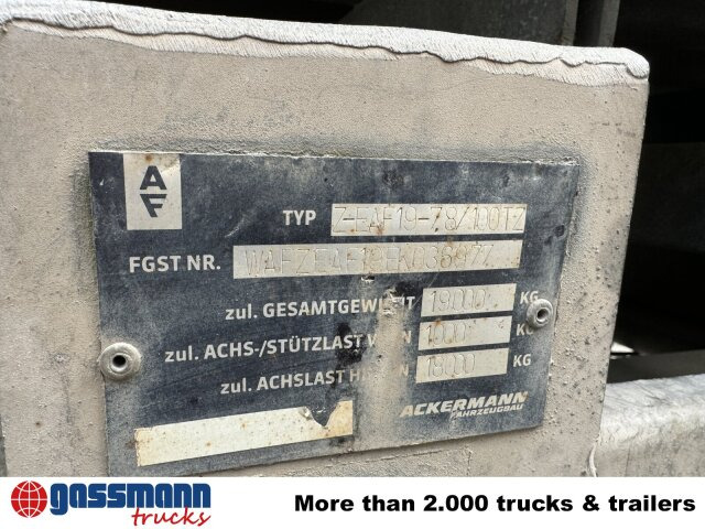 Ackermann Z-EAF 19-7,8/100TZ, Verzinkt - Containertransporter/ Wissellaadbak aanhangwagen: afbeelding 3 Ackermann Z-EAF 19-7,8/100TZ, Verzinkt - Containertransporter/ Wissellaadbak aanhangwagen: afbeelding 3