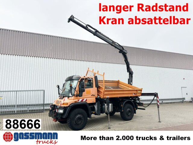 Unimog U500 4x4 405/40 mit Heckkran Hiab 077-1 HiDuo, - Bedrijfswagen: afbeelding 1 Unimog U500 4x4 405/40 mit Heckkran Hiab 077-1 HiDuo, - Bedrijfswagen: afbeelding 1