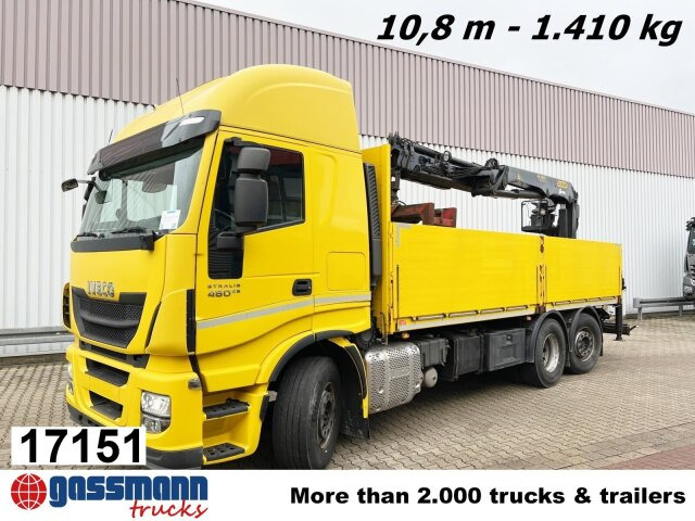 Iveco Stralis AS260SY48 6x2/4, Kran Palfinger PK18001L - Vrachtwagen met open laadbak, Kraanwagen: afbeelding 1 Iveco Stralis AS260SY48 6x2/4, Kran Palfinger PK18001L - Vrachtwagen met open laadbak, Kraanwagen: afbeelding 1
