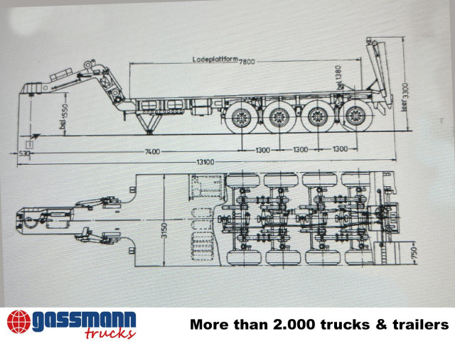Kässbohrer SLT 50-3, Elefant, EX BW - Dieplader oplegger: afbeelding 2 Kässbohrer SLT 50-3, Elefant, EX BW - Dieplader oplegger: afbeelding 2