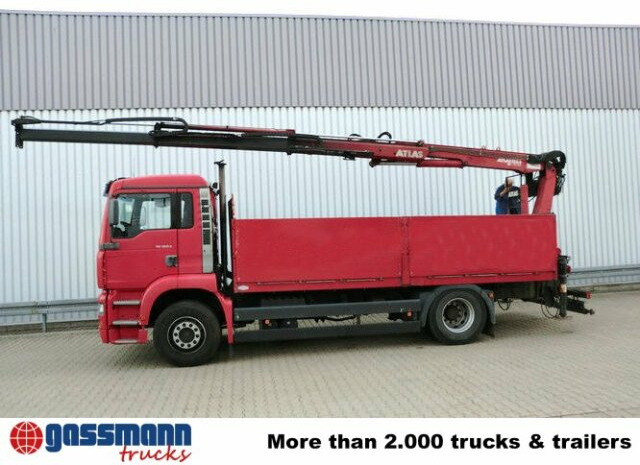 Vrachtwagen met open laadbak, Kraanwagen MAN TGA 18.360 4x2, Baustoff, Kran ATLAS 125.1: afbeelding 7