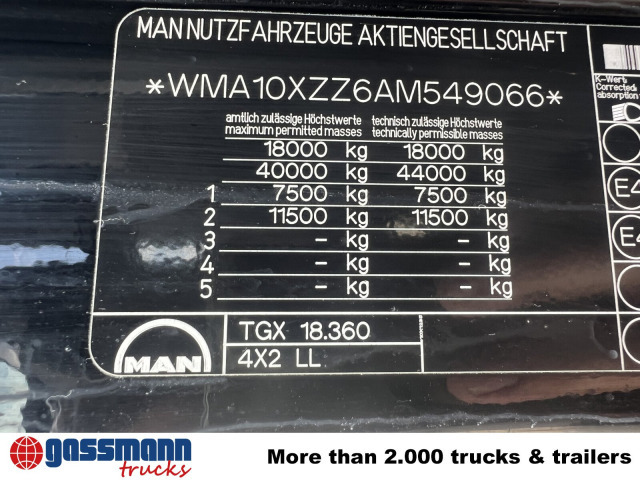 MAN TGA 18.360 4x2 LL, Fahrschulausstattung - Containertransporter/ Wissellaadbak vrachtwagen: afbeelding 3 MAN TGA 18.360 4x2 LL, Fahrschulausstattung - Containertransporter/ Wissellaadbak vrachtwagen: afbeelding 3