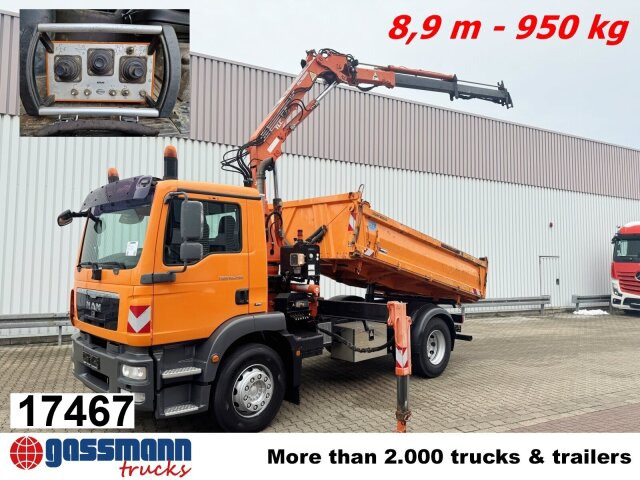 MAN TGM 18.290 4X2 BB mit Kran Atlas AK 92.2-A2, - Kipper vrachtwagen, Kraanwagen: afbeelding 1 MAN TGM 18.290 4X2 BB mit Kran Atlas AK 92.2-A2, - Kipper vrachtwagen, Kraanwagen: afbeelding 1