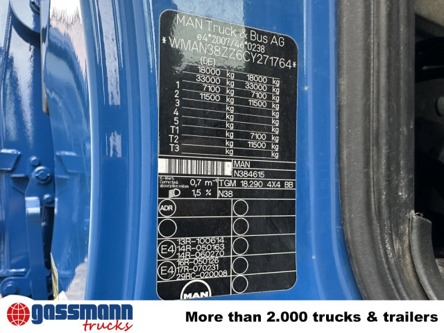 MAN TGM 18.290 4X4 BB, EEV, Heckkran Atlas AK - Kipper vrachtwagen, Kraanwagen: afbeelding 5 MAN TGM 18.290 4X4 BB, EEV, Heckkran Atlas AK - Kipper vrachtwagen, Kraanwagen: afbeelding 5