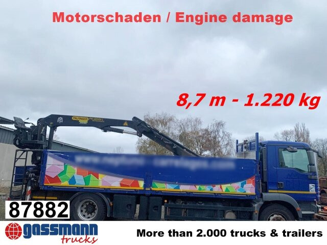 MAN TGM 18.290 4x2 BL, Heckkran Palfinger PK12001L, - Vrachtwagen met open laadbak, Kraanwagen: afbeelding 1 MAN TGM 18.290 4x2 BL, Heckkran Palfinger PK12001L, - Vrachtwagen met open laadbak, Kraanwagen: afbeelding 1