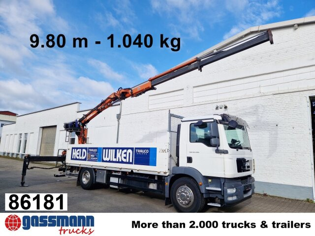 MAN TGM 18.340 4x2 BL, Atlas Ladekran 135.2 V, 9.8m - Vrachtwagen met open laadbak, Kraanwagen: afbeelding 1 MAN TGM 18.340 4x2 BL, Atlas Ladekran 135.2 V, 9.8m - Vrachtwagen met open laadbak, Kraanwagen: afbeelding 1