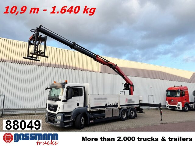 MAN TGS 26.420 6x2-4 LL, Navi, Lenk-/Liftachse, - Vrachtwagen met open laadbak, Kraanwagen: afbeelding 1 MAN TGS 26.420 6x2-4 LL, Navi, Lenk-/Liftachse, - Vrachtwagen met open laadbak, Kraanwagen: afbeelding 1