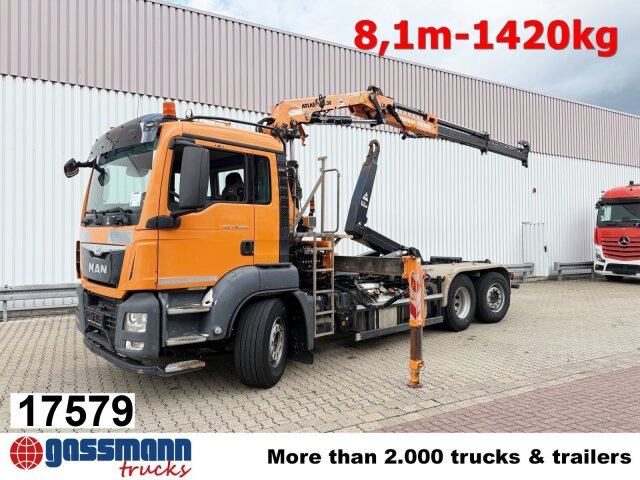MAN TGS 28.440 6x2-4 BL, Lenk-/Liftachse, Kran Atlas - Haakarmsysteem vrachtwagen, Kraanwagen: afbeelding 1 MAN TGS 28.440 6x2-4 BL, Lenk-/Liftachse, Kran Atlas - Haakarmsysteem vrachtwagen, Kraanwagen: afbeelding 1