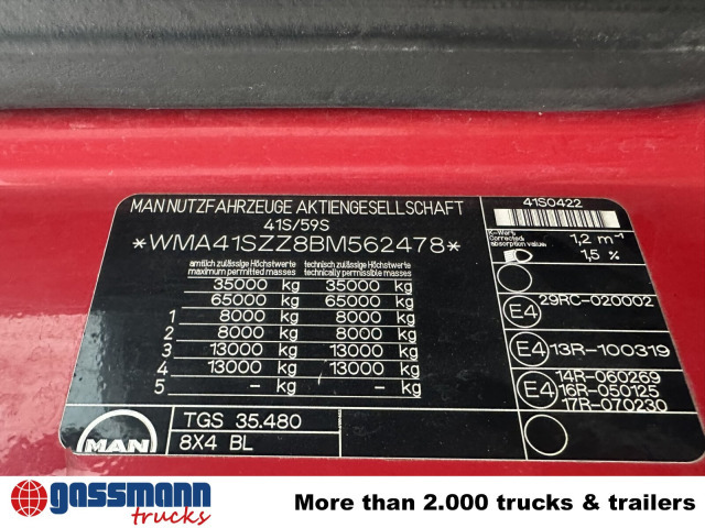MAN TGS 35.400 8x4 BL, Schub-Knick bis 6,5m - Haakarmsysteem vrachtwagen: afbeelding 5 MAN TGS 35.400 8x4 BL, Schub-Knick bis 6,5m - Haakarmsysteem vrachtwagen: afbeelding 5