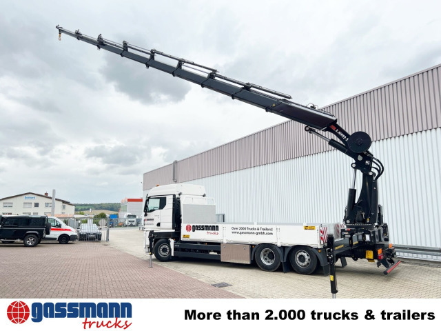 Nieuw Vrachtwagen met open laadbak, Kraanwagen MAN TGX 26.510 6x2-4 LL, Kran Hiab X-HiPro 548 E-8,: afbeelding 10