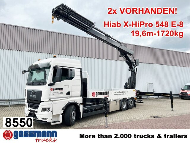 MAN TGX 26.510 6x2-4 LL, Kran Hiab X-HiPro 548 E-8, - Vrachtwagen met open laadbak, Kraanwagen: afbeelding 1 MAN TGX 26.510 6x2-4 LL, Kran Hiab X-HiPro 548 E-8, - Vrachtwagen met open laadbak, Kraanwagen: afbeelding 1