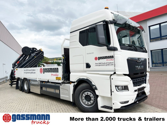 Nieuw Vrachtwagen met open laadbak, Kraanwagen MAN TGX 26.510 6x2-4 LL, Kran Hiab X-HiPro 548 E-8,: afbeelding 12