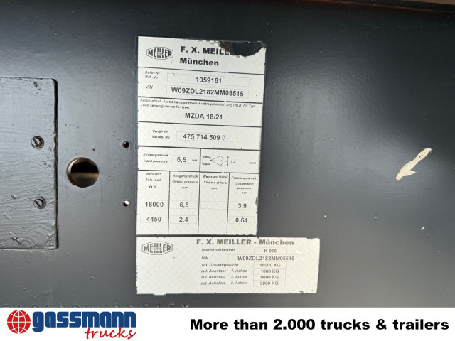 Meiller MZDA 18/21, Stahlbordwände, ca. 10m³ - Kipper aanhangwagen: afbeelding 3 Meiller MZDA 18/21, Stahlbordwände, ca. 10m³ - Kipper aanhangwagen: afbeelding 3