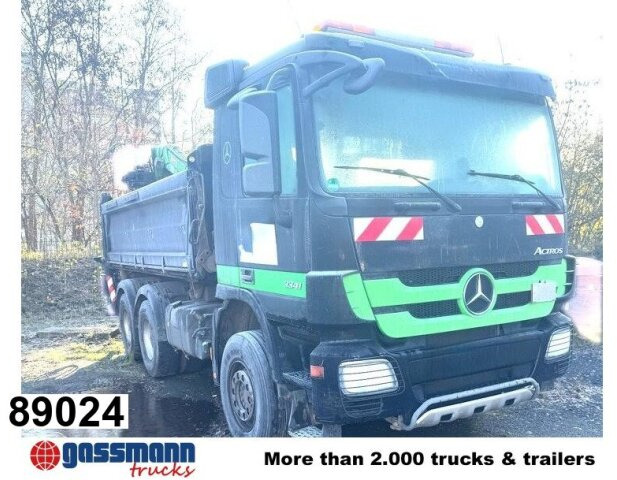 Mercedes-Benz Actros 3341 K 6x4, Bormatik links, Heckkran Penz - Kipper vrachtwagen, Kraanwagen: afbeelding 1 Mercedes-Benz Actros 3341 K 6x4, Bormatik links, Heckkran Penz - Kipper vrachtwagen, Kraanwagen: afbeelding 1