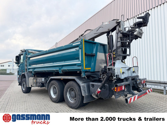 Kipper vrachtwagen, Kraanwagen Mercedes-Benz Actros 3348 K 6x4, beidseitig Bormatik, Heckkran: afbeelding 14