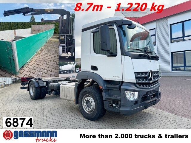 Mercedes-Benz Arocs 1840 L 4x2, Kran Palfinger PK12001L, - Vrachtwagen met open laadbak, Kraanwagen: afbeelding 1 Mercedes-Benz Arocs 1840 L 4x2, Kran Palfinger PK12001L, - Vrachtwagen met open laadbak, Kraanwagen: afbeelding 1