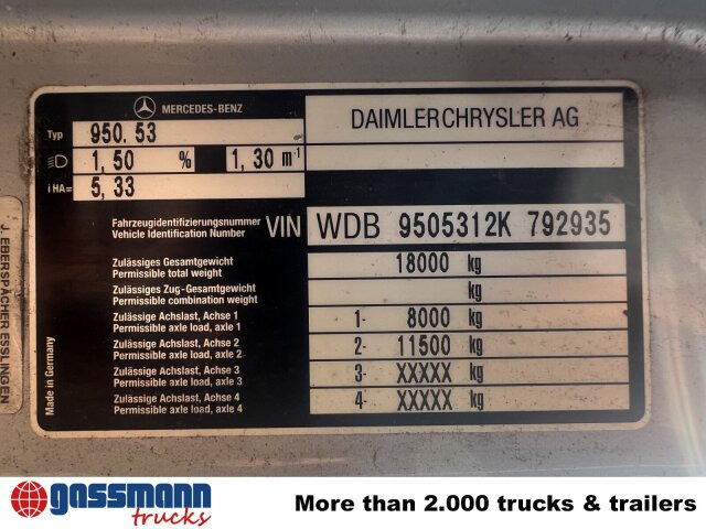 Mercedes-Benz Atego 1828 L 4x2, Rechtslenker, - Chassis vrachtwagen: afbeelding 4 Mercedes-Benz Atego 1828 L 4x2, Rechtslenker, - Chassis vrachtwagen: afbeelding 4