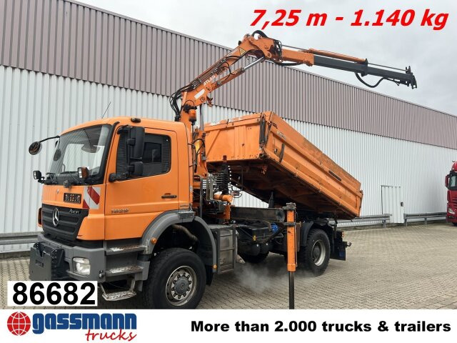 Mercedes-Benz Axor 1829 AK 4x4 mit Kran Atlas AK 85.2 - Kipper vrachtwagen, Kraanwagen: afbeelding 1 Mercedes-Benz Axor 1829 AK 4x4 mit Kran Atlas AK 85.2 - Kipper vrachtwagen, Kraanwagen: afbeelding 1